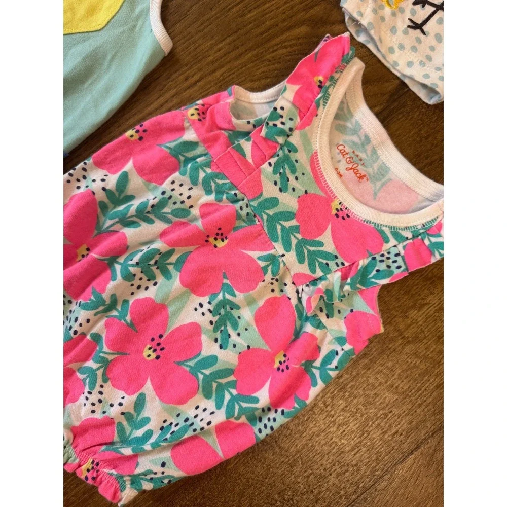 Baby Girl Clothes Lot 0/3 Months‎ Bundle Summer Rompers 1 Piece Outfits Tropical